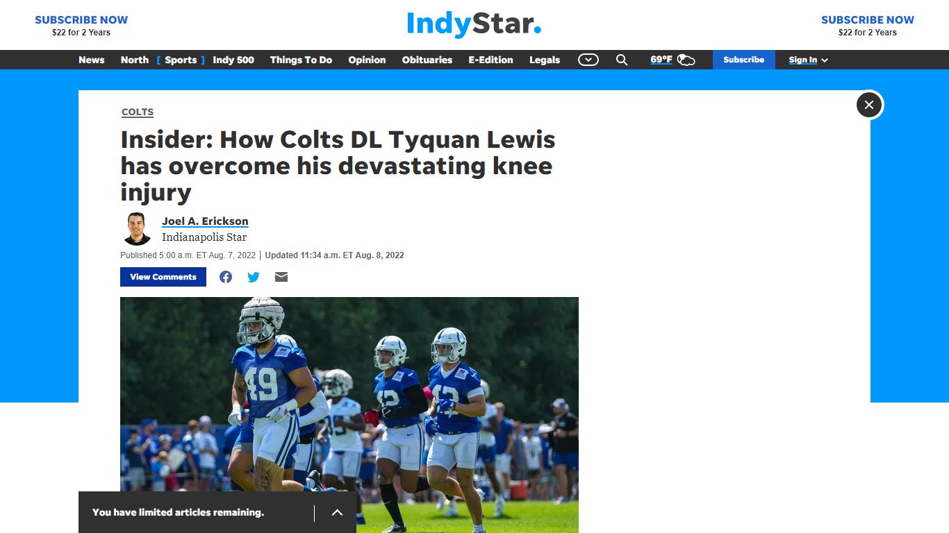 Colts: How DL Tyquan Lewis has overcome his devastating knee injury